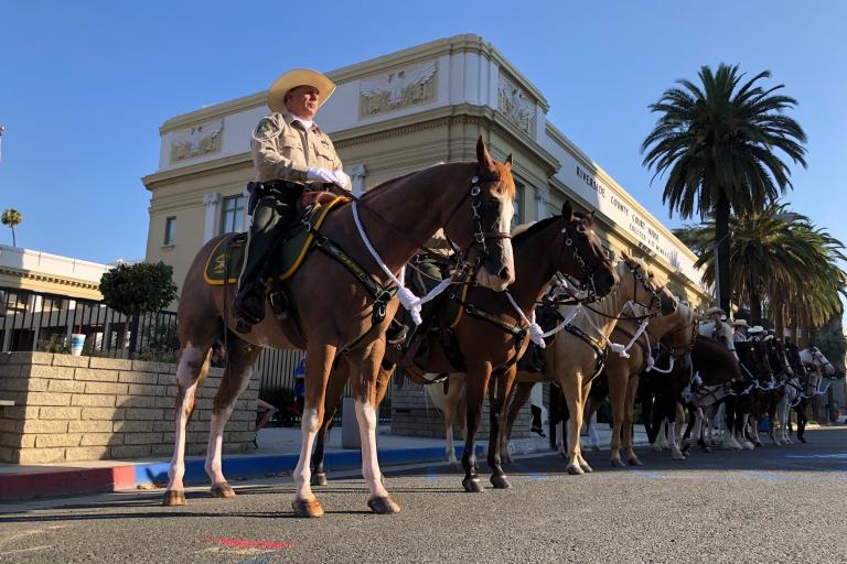 Riverside County Horse Mounted Sheriff Deputies
